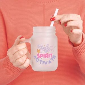 Holy Spirit Activate Custom Designed Mason Jar Drinkware Glass 12oz